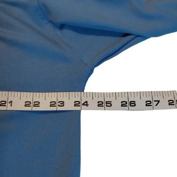 J. Jill Button Up Tunic Top Womens Size Medium Blue Preppy Casual Career - Picture 9 of 15